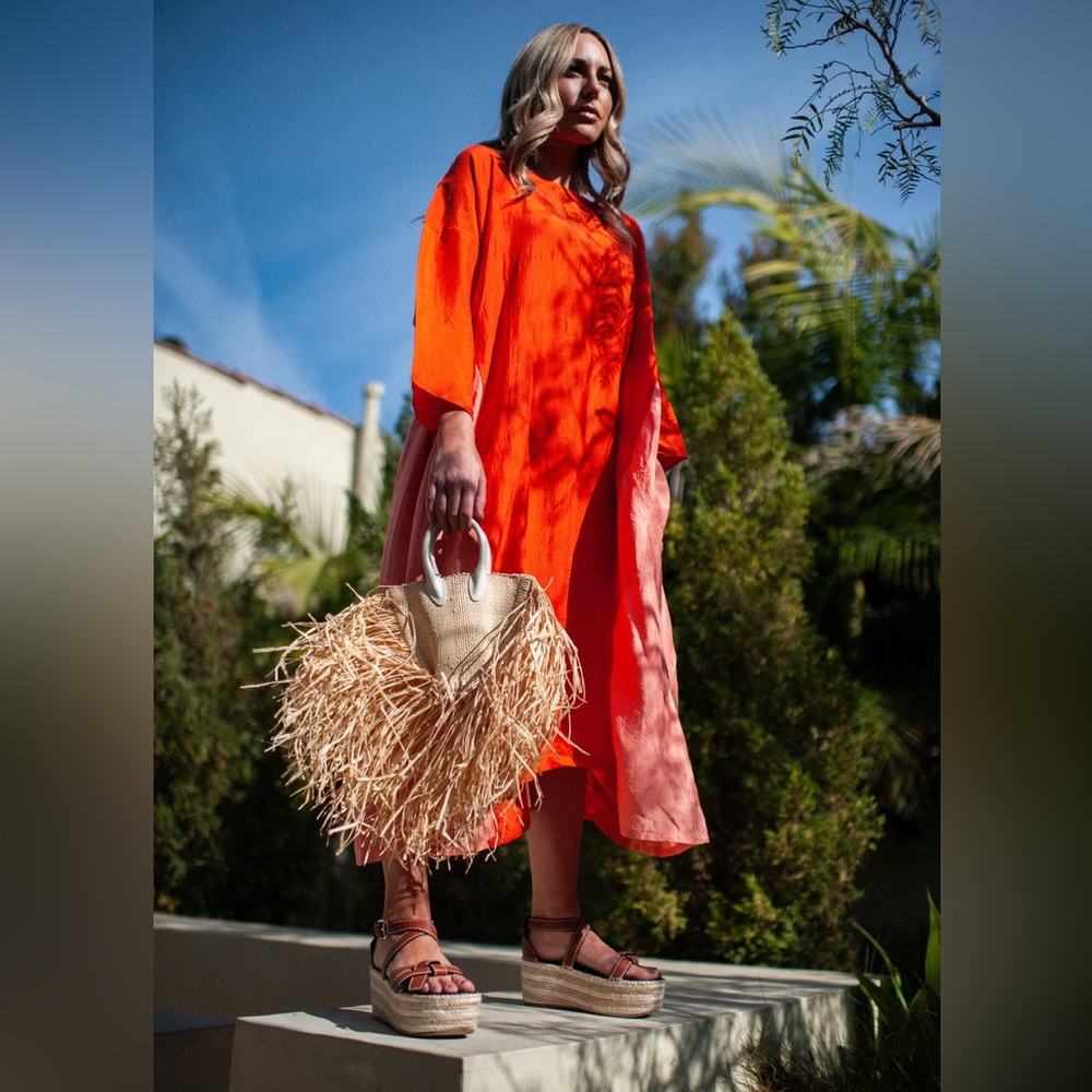 RISA Sullivan Dress in Mandarin Red